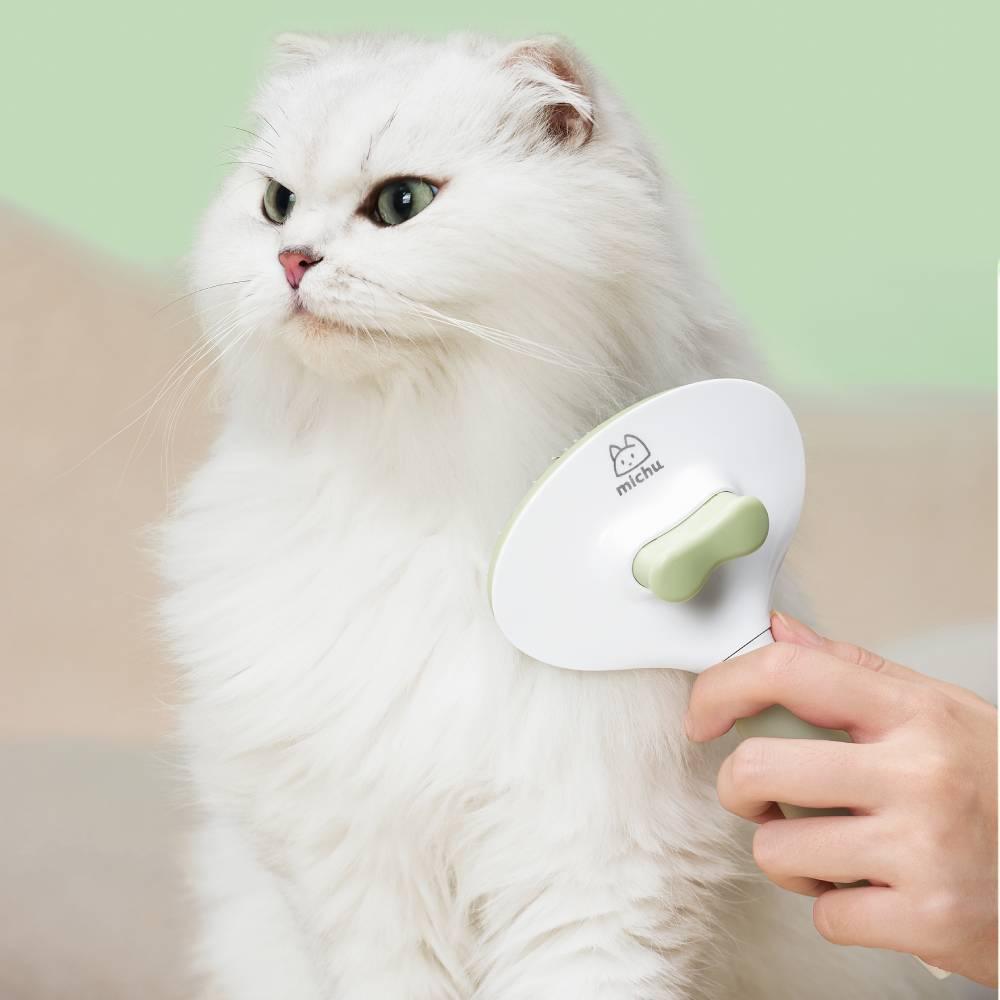 Michu Cream Pet Brush - Gentle and Effective Grooming for Dogs and Cats - MichuPet